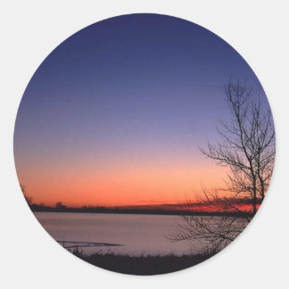 Meer Sunrise Ronde Sticker