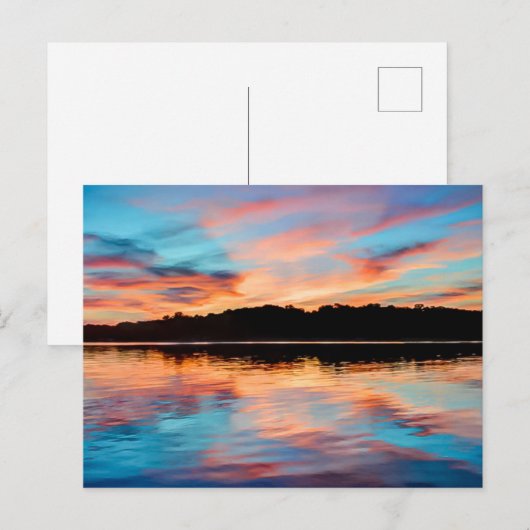 Meer Sunset Briefkaart (Voorkant / Achterkant)