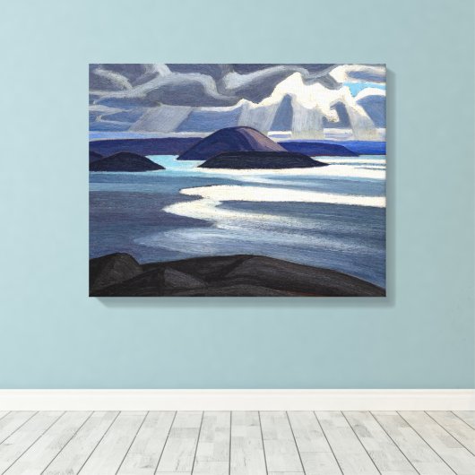 Meer superieure schets | Lawren Harris | Canvas Afdruk (Insitu (Houten vloer))