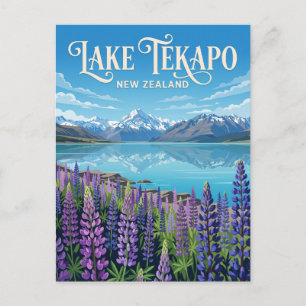 Meer Tekapo Nieuw-Zeeland Briefkaart