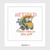 Meer tijd om golf te spelen sticker (Vel)