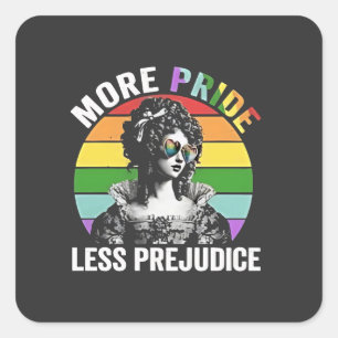 Meer trots, minder vooroordeel LGBT Gay Pride Maan Vierkante Sticker