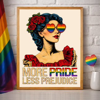 Meer trots, minder vooroordeel Pride Month LGBTQ Poster
