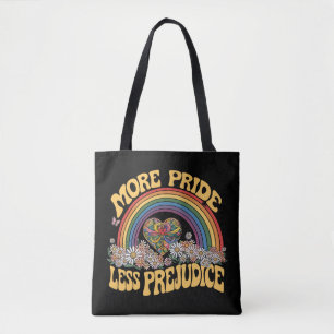 Meer trots minder vooroordeel Retro Regenboog Prid Draagtas