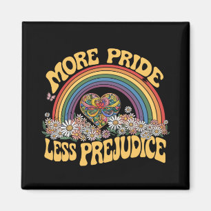 Meer trots minder vooroordeel Retro Regenboog trot Magneet