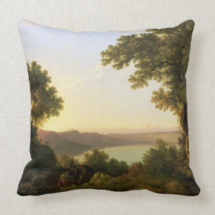 Meer van Albano, Italië, 1777 (olie op canvas) Kussen