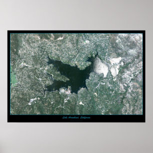 Meer van Arrowhead, Californië satellietposter Poster