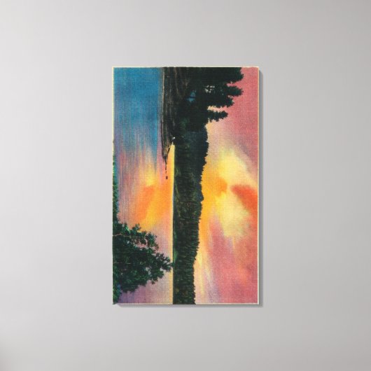 Meer van Arrowiad bij SunsetLake Arrowiad, CA Canvas Afdruk (Voorkant)