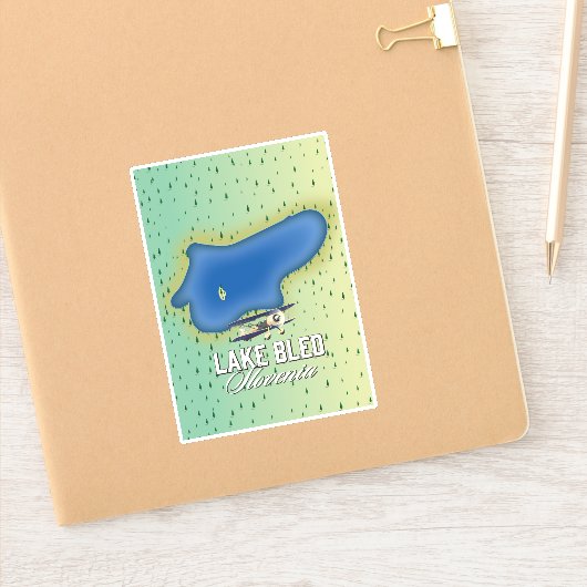 Meer van Bled Slovenië Sticker (Notitieboek)