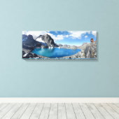 Meer van Catherine en Banner Peak - Sierra Nevada Canvas Afdruk (Insitu (Houten vloer))