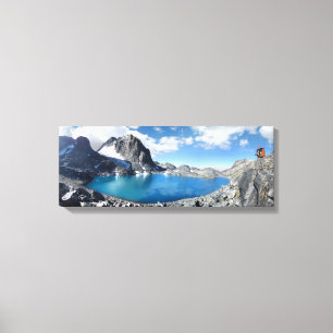 Meer van Catherine en Banner Peak - Sierra Nevada Canvas Afdruk