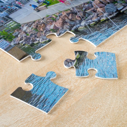Meer van ChamPlain Vermont. Legpuzzel (Zijkant)