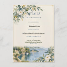 Meer van Como | Elegante Blauwe & Gouden Trouwdeta
