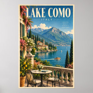 Meer van Como Italië Alpenmeer Reisposter Muurkuns Poster