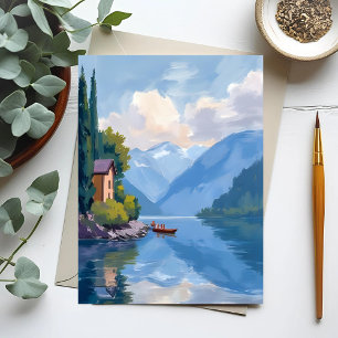 Meer van Como, Italië Schilderij Briefkaart