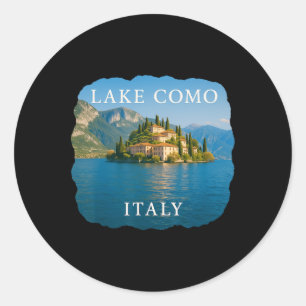 Meer van Como Italië Vakantie Bellagio Zomer Itali Ronde Sticker