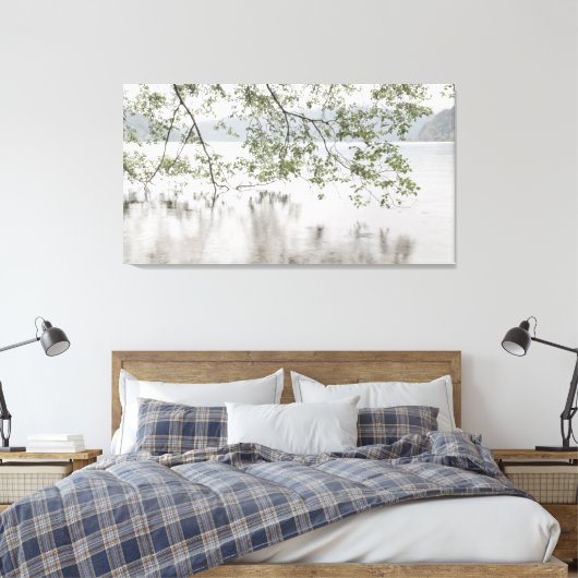 Meer van Crescent | Nationaal park van de Olympisc Canvas Afdruk (Insitu (Slaapkamer))