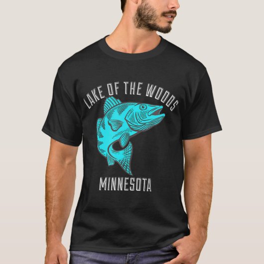 Meer van de Bossen Minnesota Walleye Vist T-shirt (Voorkant)