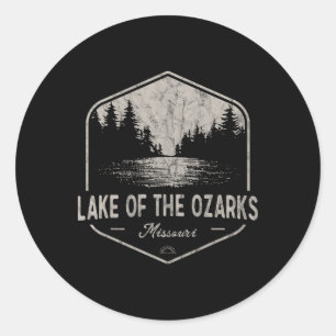 Meer van de Ozarks Missouri Buitenleven Vintage  Ronde Sticker