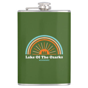 Meer van de Ozarks Missouri-regenboog Heupfles