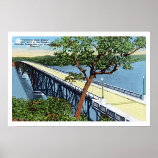  meer van de Ozarks, orkaandeklbrug Poster