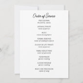 Meer van de pijnbomen, Funeral Memorial Program Kaart (Achterkant)