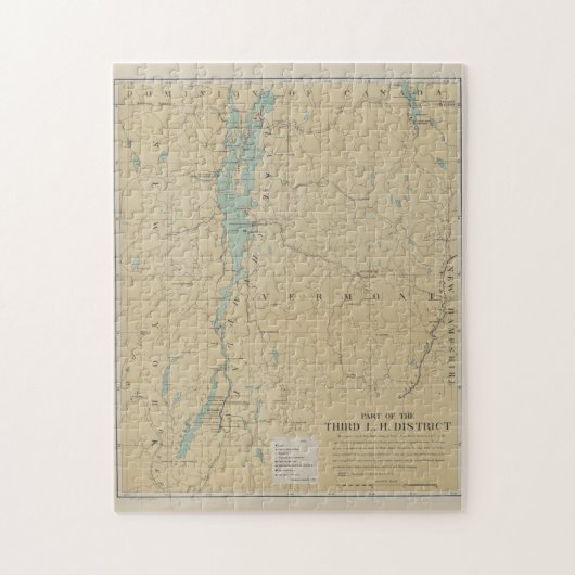 Meer van de vuurtoren van de ChamPlain (1896) Legpuzzel (Verticaal)