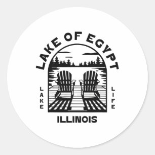 Meer van Egypte Illinois Buitenleven Vintage Ronde Sticker