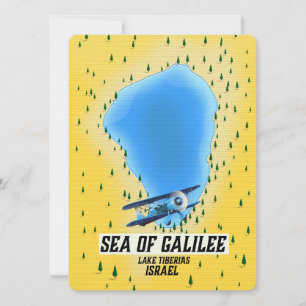 Meer van Galilea Israël kaart poster