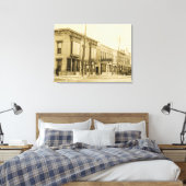Meer van Genève Wisconsin 1910 South Side Main Str Canvas Afdruk (Insitu (Slaapkamer))