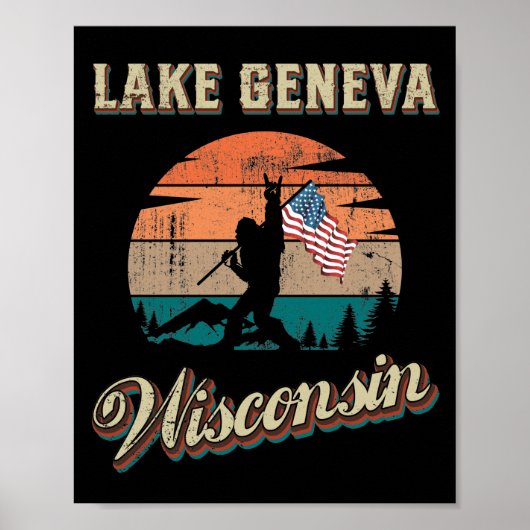 Meer van Genève Wisconsin Poster (Voorkant)