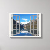 Meer van het Louise Mountain Reflection Lake Faux Canvas Afdruk (Voorkant)