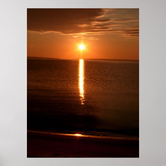 Meer van Huron Sunrise Poster (Voorkant)
