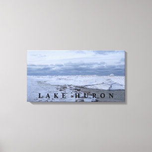 Meer van Huron Winter Canvas Afdruk