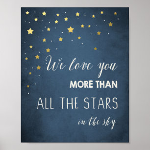 Meer van je dan van alle sterren Quote art Nursery Poster