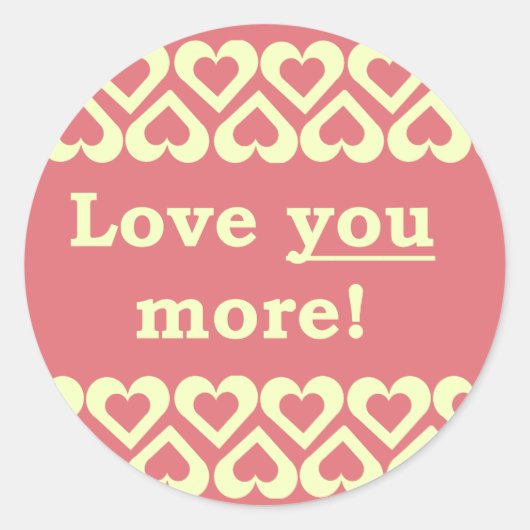 Meer van je! ronde sticker (Voorkant)