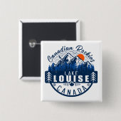 Meer van Louise Canada:  Retro Sunset Souvenir Vierkante Button 5,1 Cm (Voorkant /achterkant)