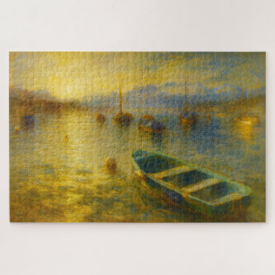 Meer van Luzern Zwitserland Gouden boten Art Puzzl Legpuzzel