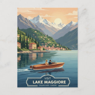 Meer van Maggiore Italië Reizen Briefkaart
