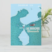 Meer van Maracaibo, Venezuela navigatiekaart. (Staand voorkant)