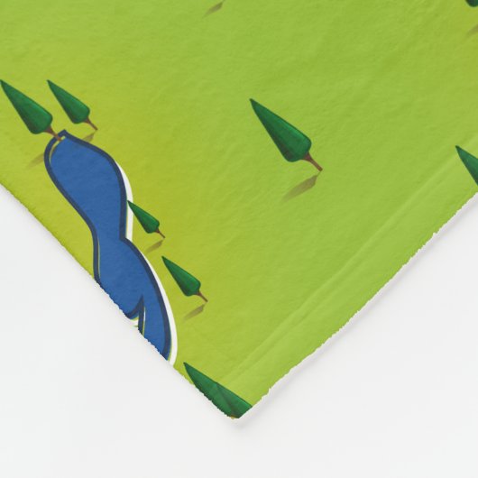 Meer van Nipigon Fleece Deken (Hoek)