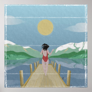 Meer van Rotoiti Nieuw-Zeeland Poster