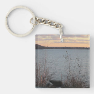 Meer van Shore Sunset Acrylische Sleutelhanger
