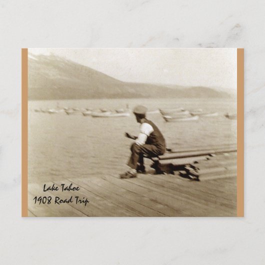 Meer van Tahoe - 1908 Briefkaart (Voorkant)