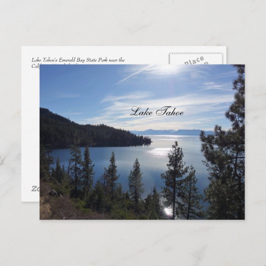 Meer van Tahoe Briefkaart (Voorkant / Achterkant)