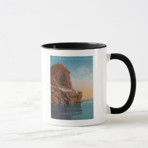 Meer van Tahoe, CA - Cave Rock van het Uitzicht Mok