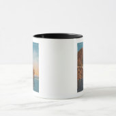 Meer van Tahoe, CA - Cave Rock van het Uitzicht va Mok (Midden)