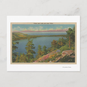 Meer van Tahoe, CA - Fallen Leaf Lake en Lake Taho Briefkaart