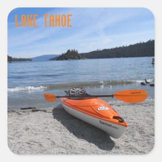 Meer van Tahoe, CA Vierkante Sticker (Voorkant)