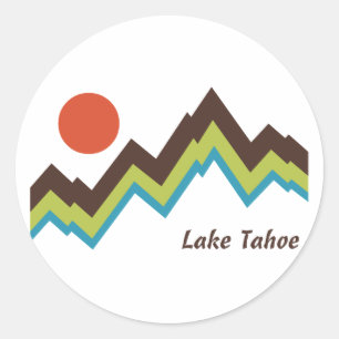 Meer van Tahoe Ronde Sticker